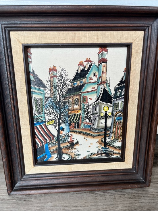 Robert Scott Other - Robert Scott Framed European Street Scene Artwork in Multicolor